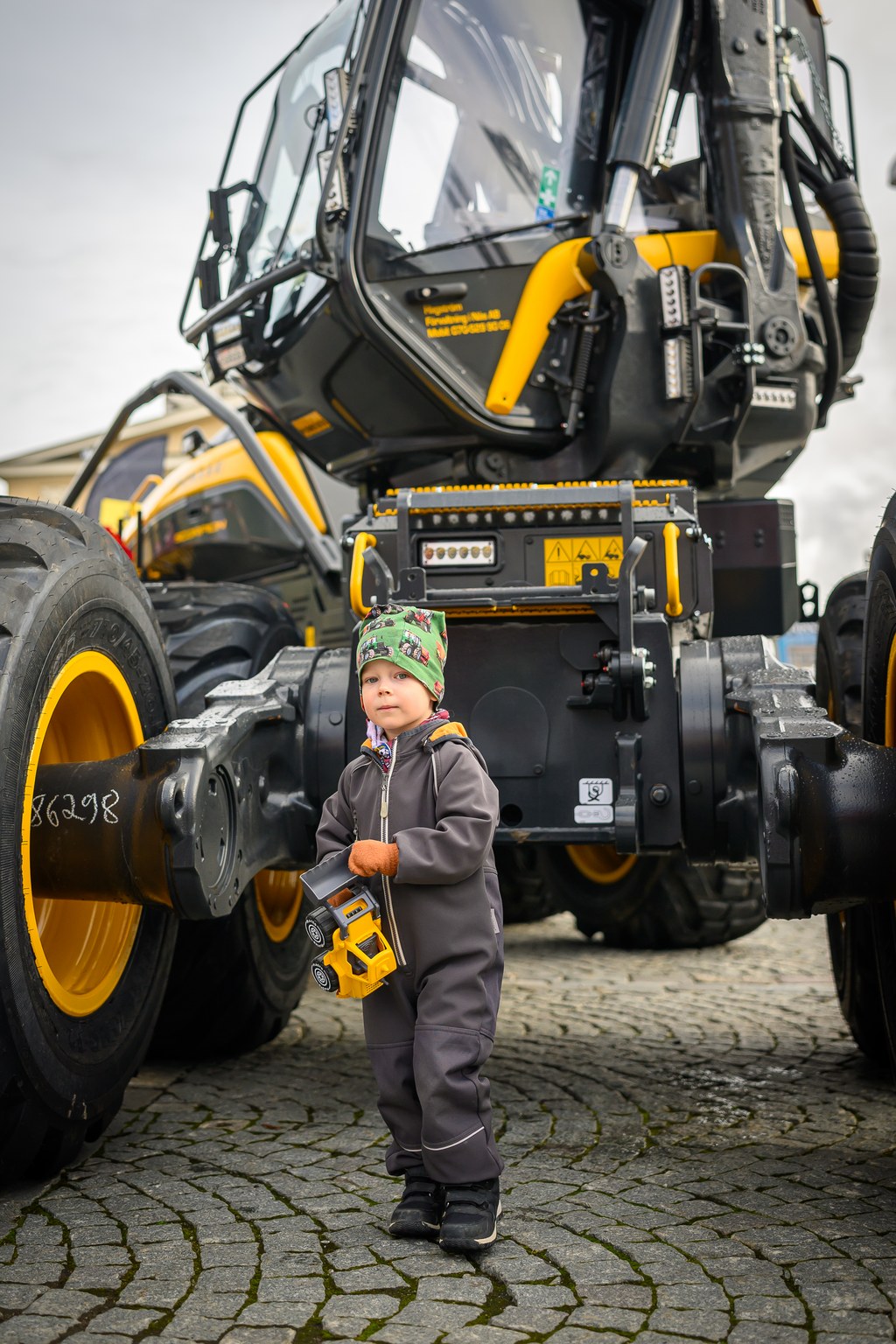 A child at the Big machines event at the Central Square,