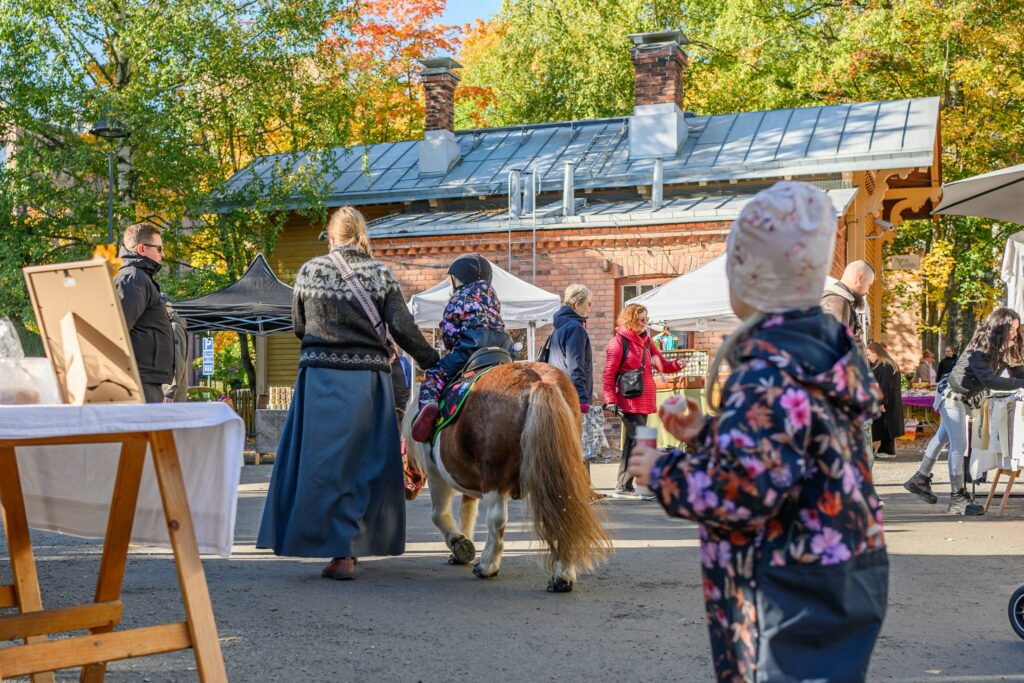 Pony riding at the Stable yards.